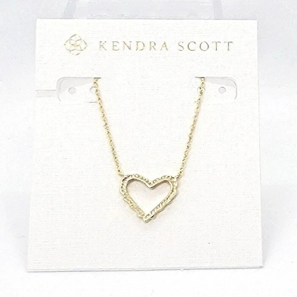 Kendra Scott Ari Open Heart Gold Necklace